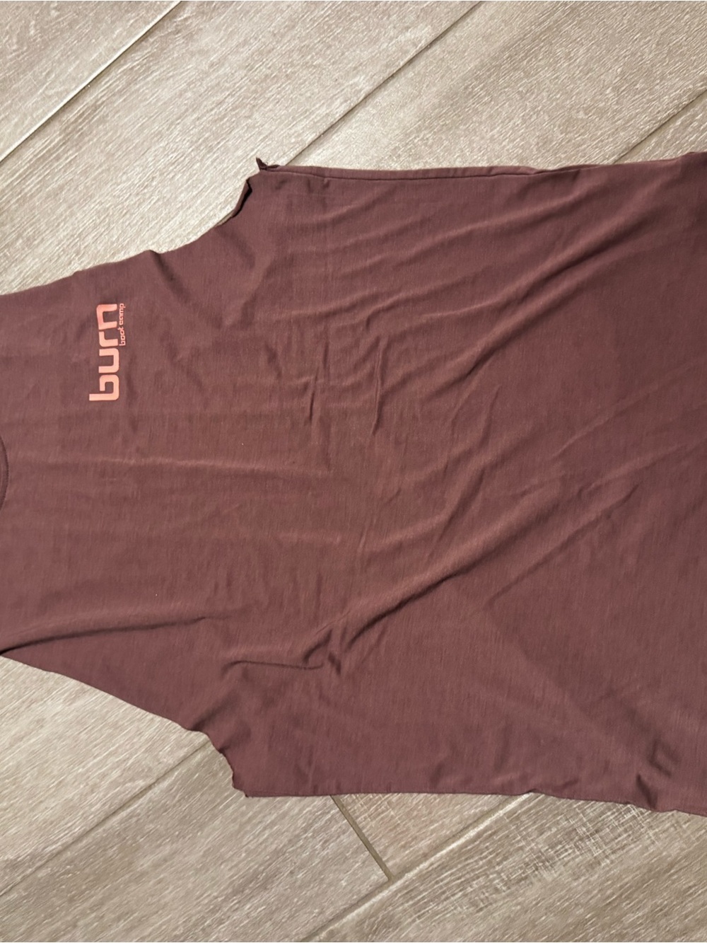 Burn Logo Maroon Muscle Tee